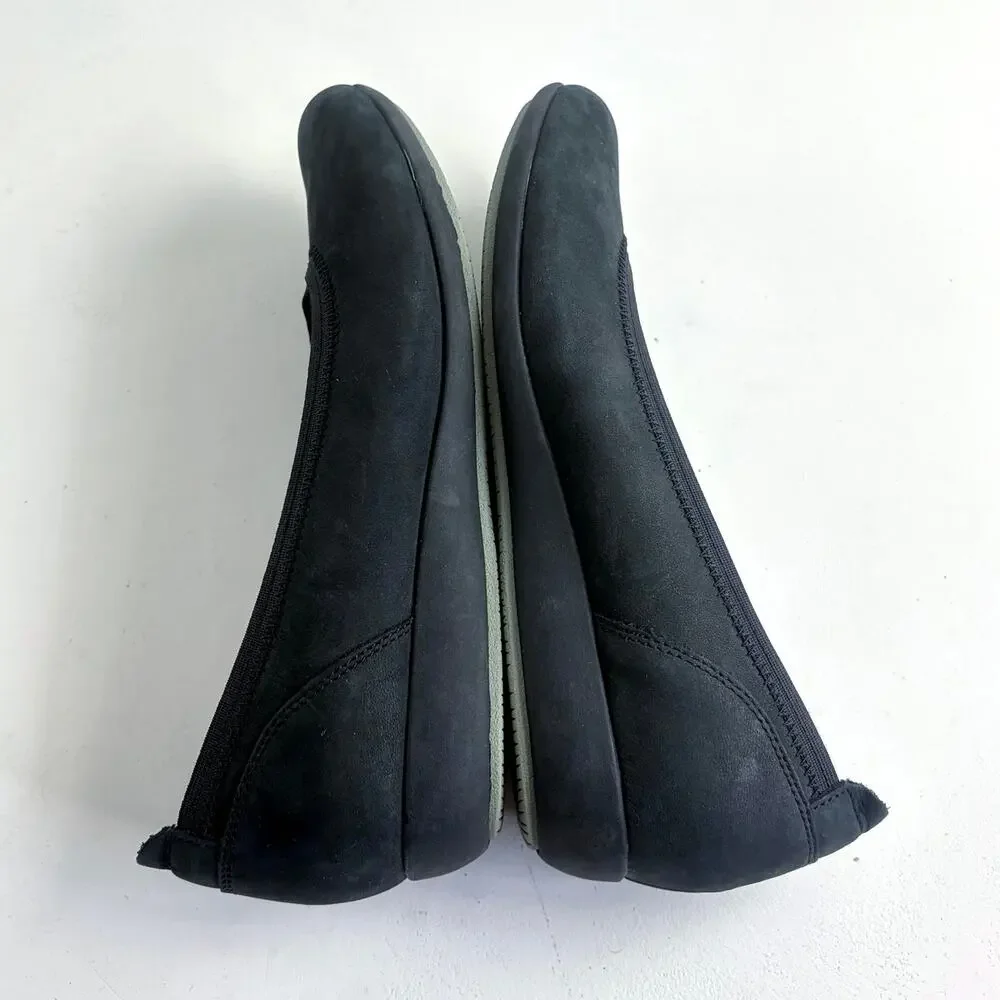 Dansko Kristen Black Comfort Wedge Round Toe Ballet Flats Water Resistant Sz 40